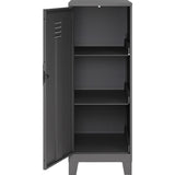 NuSparc Personal Locker, 3 Shelves, 42.5" Height x 14.2" Width x 18" Depth, Black, Steel, TAA Compliant (NPRSL318ZZBK) Each