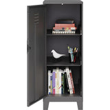 NuSparc Personal Locker, 3 Shelves, 42.5" Height x 14.2" Width x 18" Depth, Black, Steel, TAA Compliant (NPRSL318ZZBK) Each