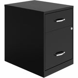 NuSparc 2 Drawer Vertical File Cabinet, 14.2" Width x 18" Depth x 19" Height, Black, Baked Enamel, Steel (NPRVF218GABK) Each