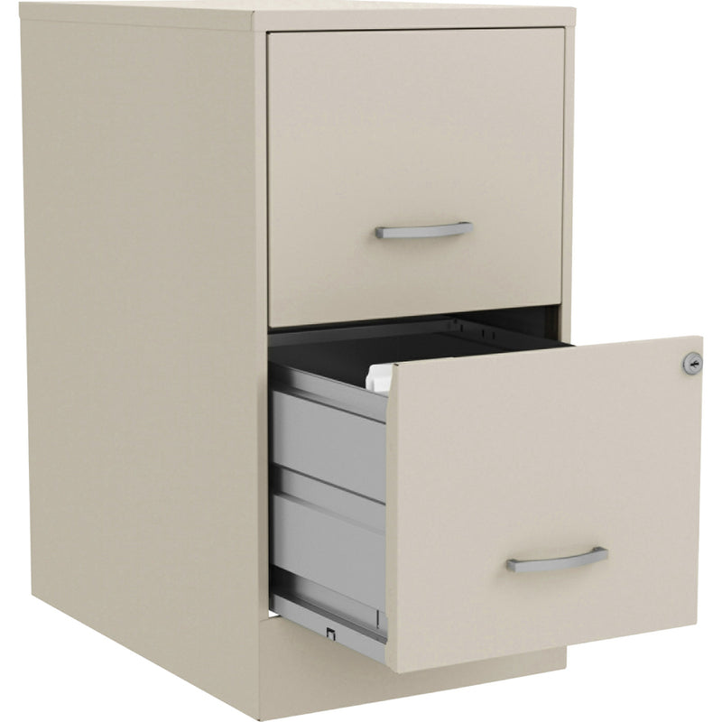 NuSparc 2 Drawer Vertical File Cabinet, 14.2" Width x 22" Depth x 26.6" Height, Stone, Steel, Painted Steel, Recycled (NPRVF222AASE) Each