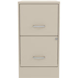 NuSparc 2 Drawer Vertical File Cabinet, 14.2" Width x 22" Depth x 26.6" Height, Stone, Steel, Painted Steel, Recycled (NPRVF222AASE) Each