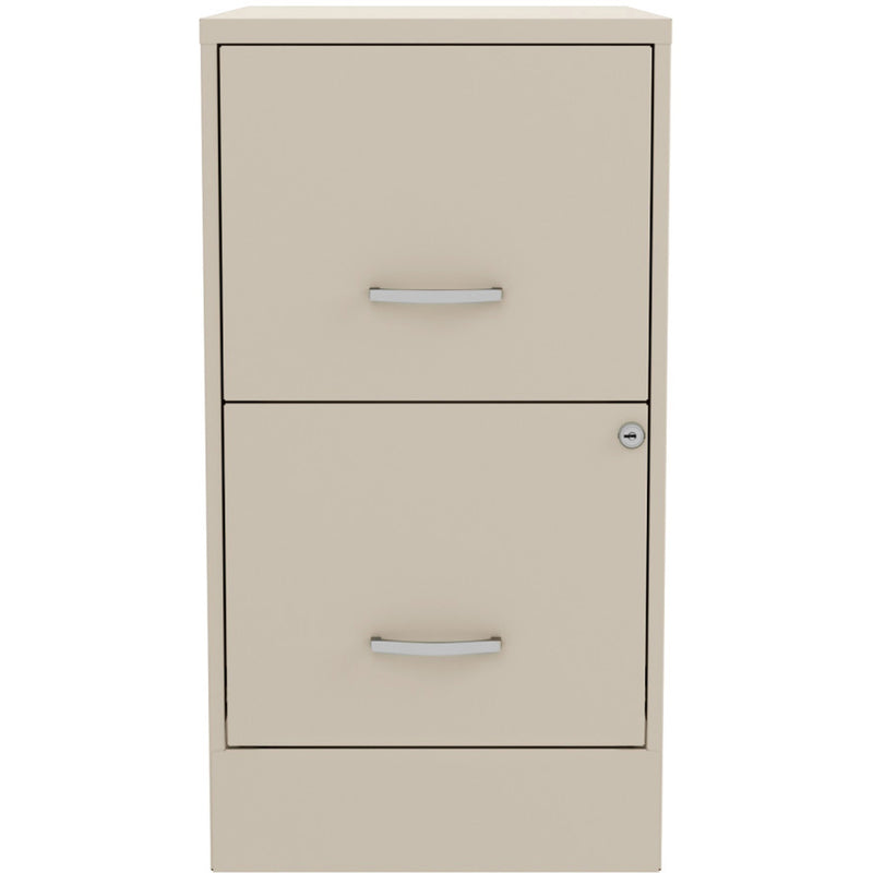 NuSparc 2 Drawer Vertical File Cabinet, 14.2" Width x 22" Depth x 26.6" Height, Stone, Steel, Painted Steel, Recycled (NPRVF222AASE) Each