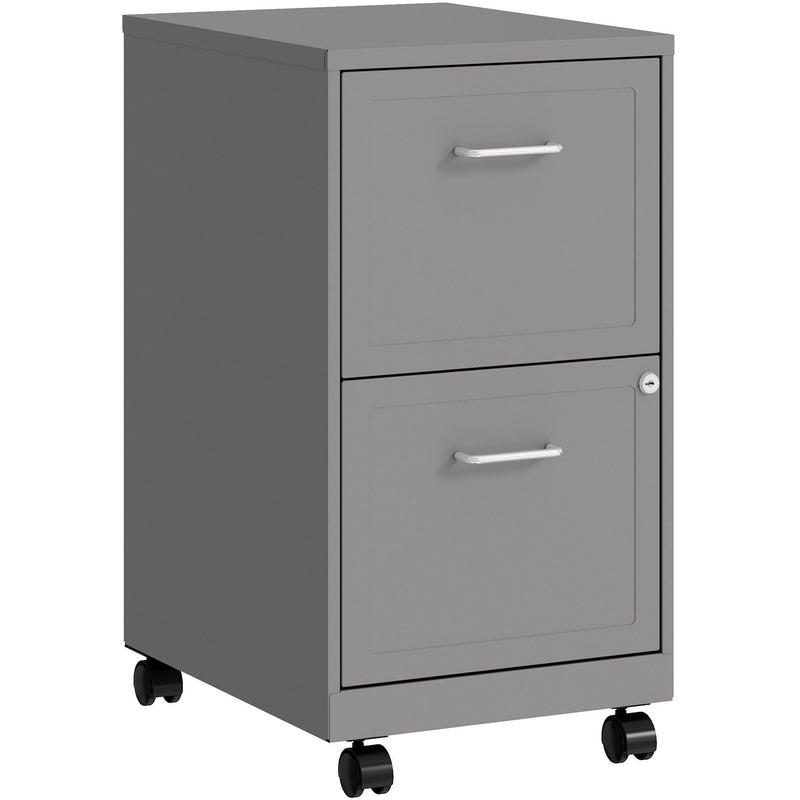 NuSparc Mobile File Cabinet, 14.2" Width x 18" Depth x 26.5" Height, Silver, Painted Steel (NPRVF218AMSR) Each