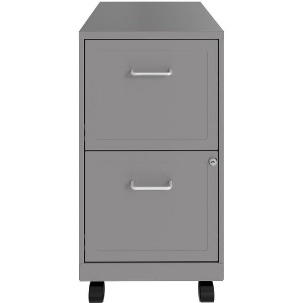 NuSparc Mobile File Cabinet, 14.2" Width x 18" Depth x 26.5" Height, Silver, Painted Steel (NPRVF218AMSR) Each