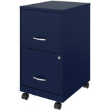 NuSparc Mobile File Cabinet, 14.2" Width x 18" Depth x 26.5" Height, Blue, Painted Steel (NPRVF218AMNY) Each