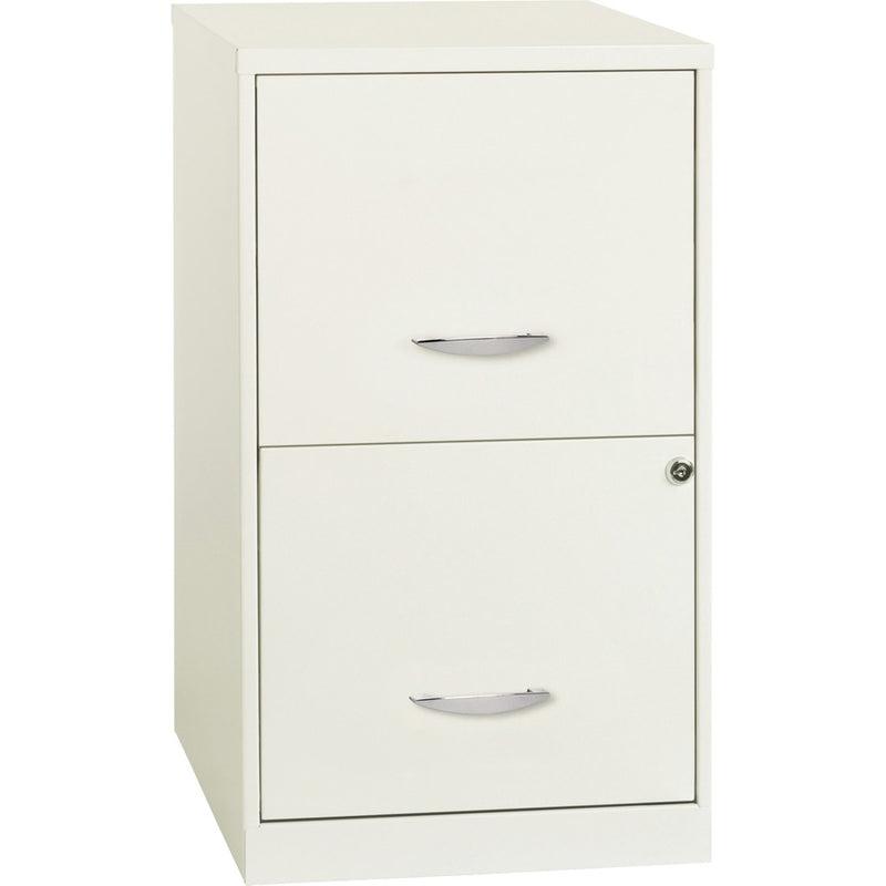 NuSparc 2 Drawer Vertical File Cabinet, 14.2" Width x 18" Depth x 24.5" Height, White, Baked Enamel, Steel, Recycled (NPRVF218AAWE) Each