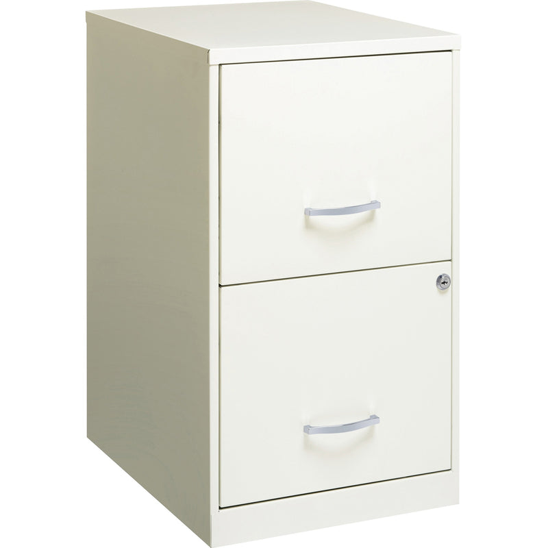 NuSparc 2 Drawer Vertical File Cabinet, 14.2" Width x 18" Depth x 24.5" Height, White, Baked Enamel, Steel, Recycled (NPRVF218AAWE) Each