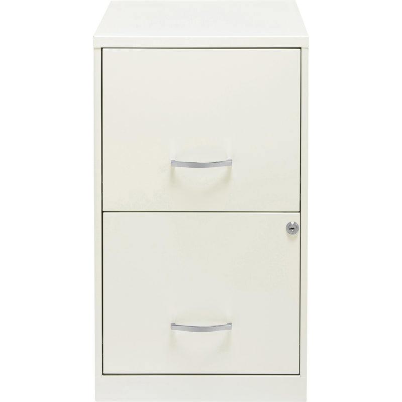 NuSparc 2 Drawer Vertical File Cabinet, 14.2" Width x 18" Depth x 24.5" Height, White, Baked Enamel, Steel, Recycled (NPRVF218AAWE) Each