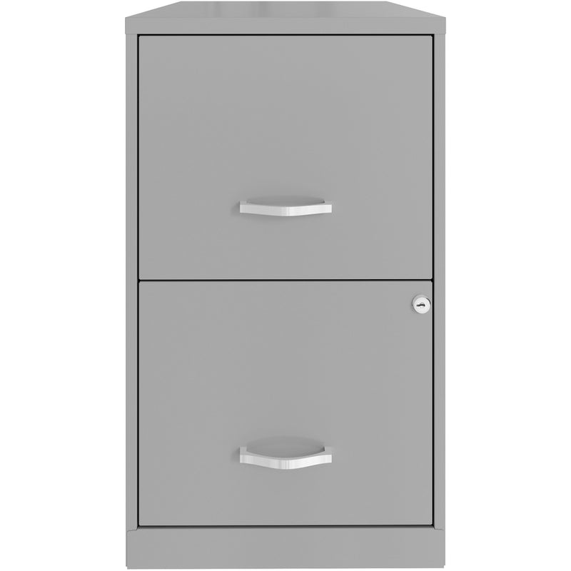 NuSparc 2 Drawer Vertical File Cabinet, 14.2" Width x 18" Depth x 24.5" Height, Silver, Baked Enamel, Steel, Recycled (NPRVF218AASR) Each