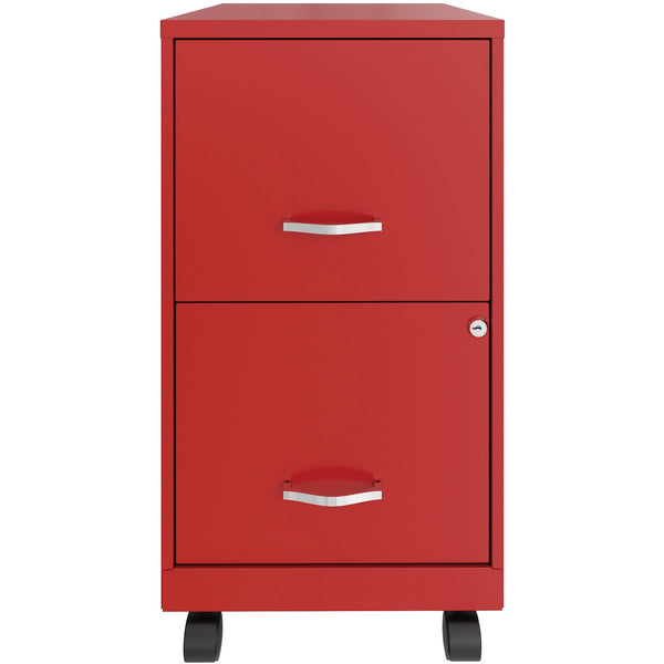 NuSparc Mobile File Cabinet, 14.2" Width x 18" Depth x 26.5" Height, Red, Painted Steel (NPRVF218AMRD) Each