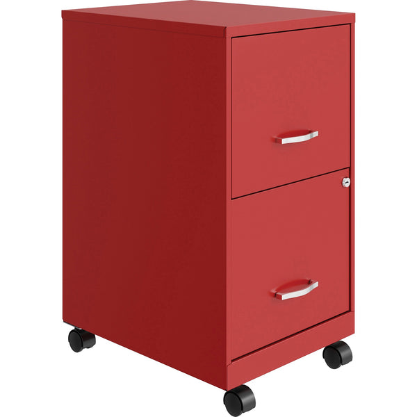 NuSparc Mobile File Cabinet, 14.2" Width x 18" Depth x 26.5" Height, Red, Painted Steel (NPRVF218AMRD) Each