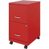 NuSparc Mobile File Cabinet, 14.2" Width x 18" Depth x 26.5" Height, Red, Painted Steel (NPRVF218AMRD) Each