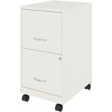 NuSparc Mobile File Cabinet, 14.2" Width x 18" Depth x 26.5" Height, White, Painted Steel (NPRVF218AMWE) Each