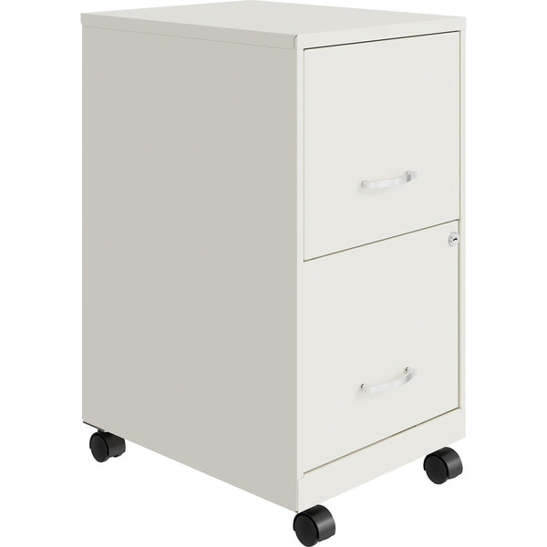 NuSparc Mobile File Cabinet, 14.2" Width x 18" Depth x 26.5" Height, White, Painted Steel (NPRVF218AMWE) Each