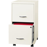 NuSparc Mobile File Cabinet, 14.2" Width x 18" Depth x 26.5" Height, White, Painted Steel (NPRVF218AMWE) Each