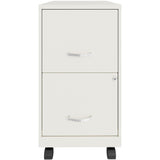 NuSparc Mobile File Cabinet, 14.2" Width x 18" Depth x 26.5" Height, White, Painted Steel (NPRVF218AMWE) Each