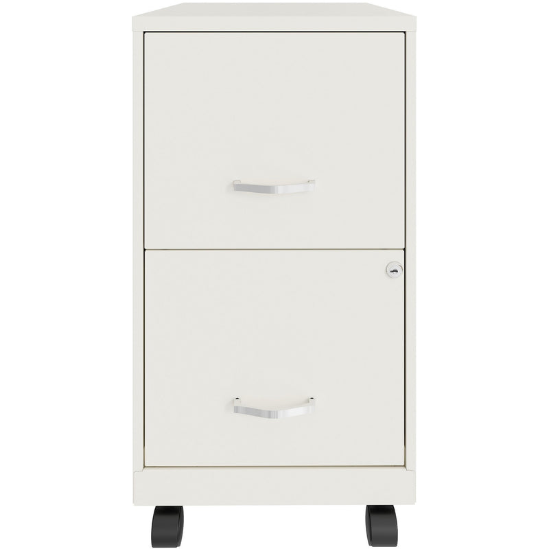 NuSparc Mobile File Cabinet, 14.2" Width x 18" Depth x 26.5" Height, White, Painted Steel (NPRVF218AMWE) Each