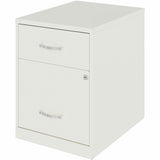 NuSparc 2 Drawer Vertical File Cabinet, 14.2" Width x 18" Depth x 19" Height, White, Baked Enamel, Steel (NPRVF218GAWE) Each