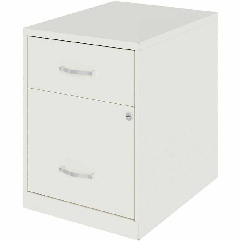 NuSparc 2 Drawer Vertical File Cabinet, 14.2" Width x 18" Depth x 19" Height, White, Baked Enamel, Steel (NPRVF218GAWE) Each