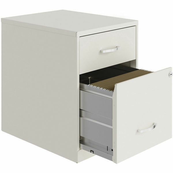 NuSparc 2 Drawer Vertical File Cabinet, 14.2" Width x 18" Depth x 19" Height, White, Baked Enamel, Steel (NPRVF218GAWE) Each