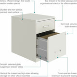 NuSparc 2 Drawer Vertical File Cabinet, 14.2" Width x 18" Depth x 19" Height, White, Baked Enamel, Steel (NPRVF218GAWE) Each