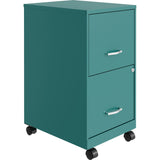 NuSparc Mobile File Cabinet, 14.2" Width x 18" Depth x 26.5" Height, Teal, Painted Steel (NPRVF218AMTL) Each