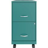 NuSparc Mobile File Cabinet, 14.2" Width x 18" Depth x 26.5" Height, Teal, Painted Steel (NPRVF218AMTL) Each