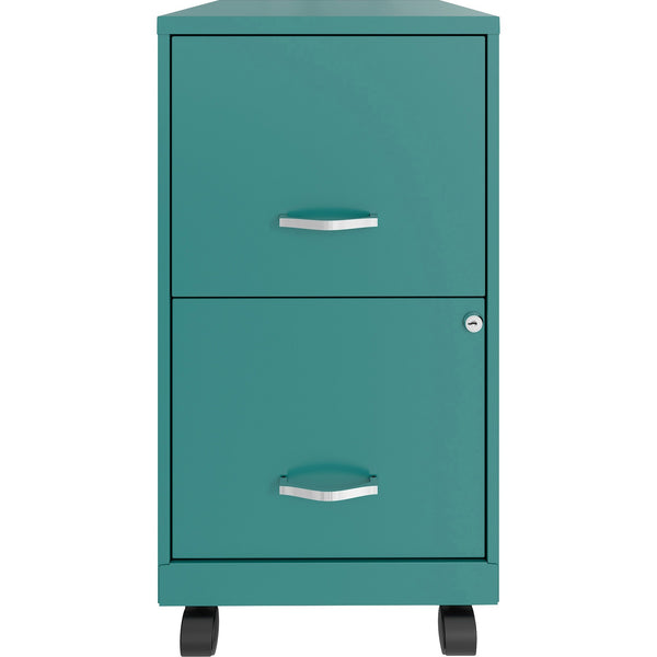 NuSparc Mobile File Cabinet, 14.2" Width x 18" Depth x 26.5" Height, Teal, Painted Steel (NPRVF218AMTL) Each