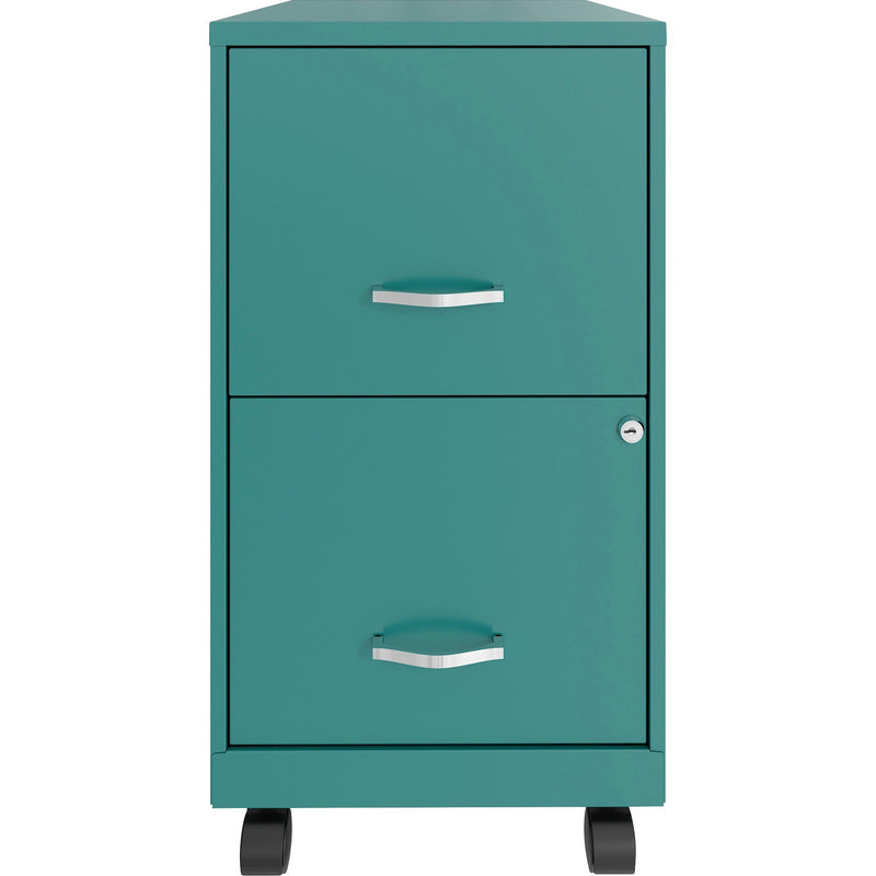 NuSparc Mobile File Cabinet, 14.2" Width x 18" Depth x 26.5" Height, Teal, Painted Steel (NPRVF218AMTL) Each