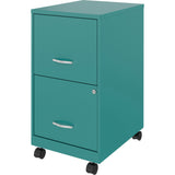 NuSparc Mobile File Cabinet, 14.2" Width x 18" Depth x 26.5" Height, Teal, Painted Steel (NPRVF218AMTL) Each