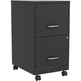 NuSparc Mobile File Cabinet, 14.2" Width x 18" Depth x 26.5" Height, Black, Painted Steel (NPRVF218AMBK) Each