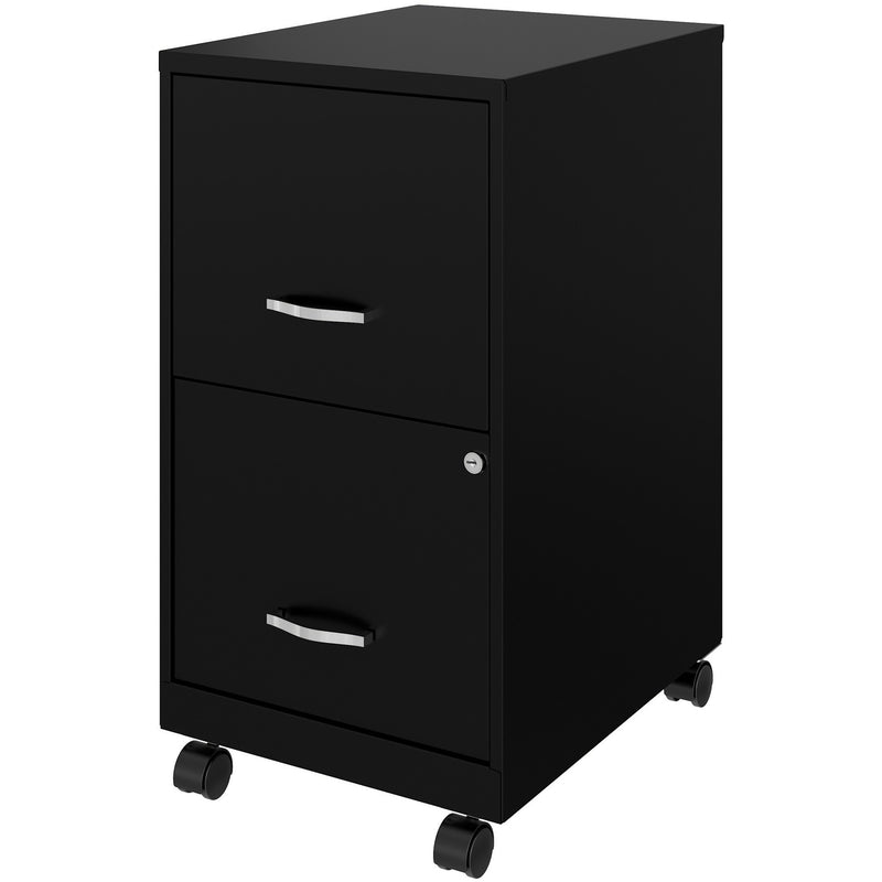 NuSparc Mobile File Cabinet, 14.2" Width x 18" Depth x 26.5" Height, Black, Painted Steel (NPRVF218AMBK) Each