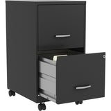 NuSparc Mobile File Cabinet, 14.2" Width x 18" Depth x 26.5" Height, Black, Painted Steel (NPRVF218AMBK) Each