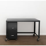 NuSparc Mobile File Cabinet, 14.2" Width x 18" Depth x 26.5" Height, Black, Painted Steel (NPRVF218AMBK) Each