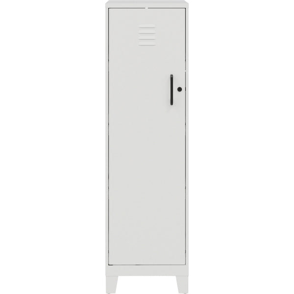 NuSparc Personal Locker, 4 Shelves, 53.3" Height x 14.2" Width x 18" Depth, White, Steel, TAA Compliant (NPRSL418ZZWE) Each