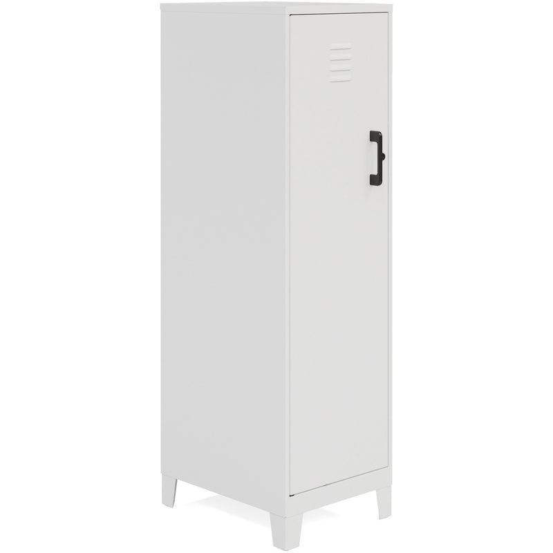 NuSparc Personal Locker, 4 Shelves, 53.3" Height x 14.2" Width x 18" Depth, White, Steel, TAA Compliant (NPRSL418ZZWE) Each