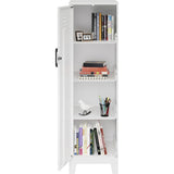 NuSparc Personal Locker, 4 Shelves, 53.3" Height x 14.2" Width x 18" Depth, White, Steel, TAA Compliant (NPRSL418ZZWE) Each