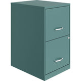 NuSparc 2 Drawer Vertical File Cabinet, 14.2" Width x 18" Depth x 24.5" Height, Teal, Baked Enamel, Steel, Recycled (NPRVF218AATL) Each