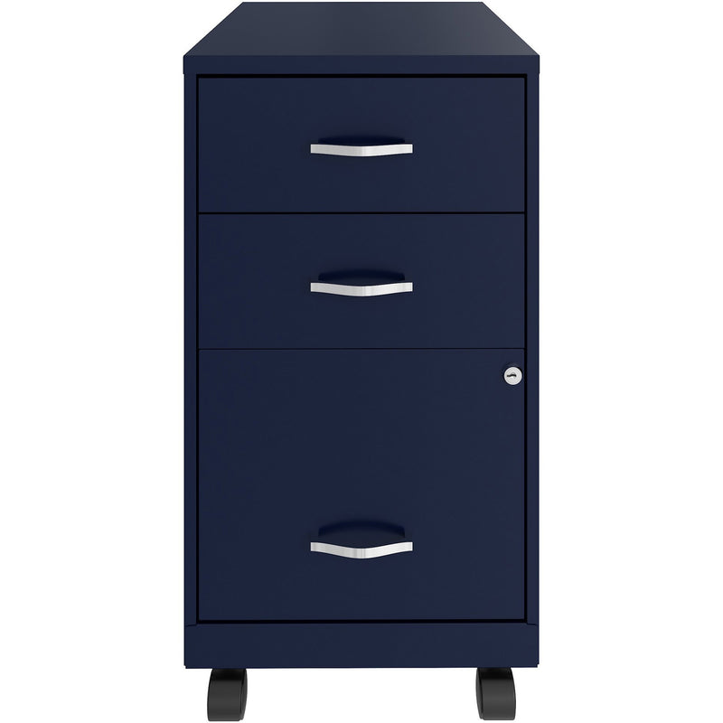 NuSparc 3-Drawer Organizer Metal File Cabinet, 14.2" Width x 18" Depth x 26.7" Height, Navy, Metal, Recycled (NPRVF318CMNY) Each