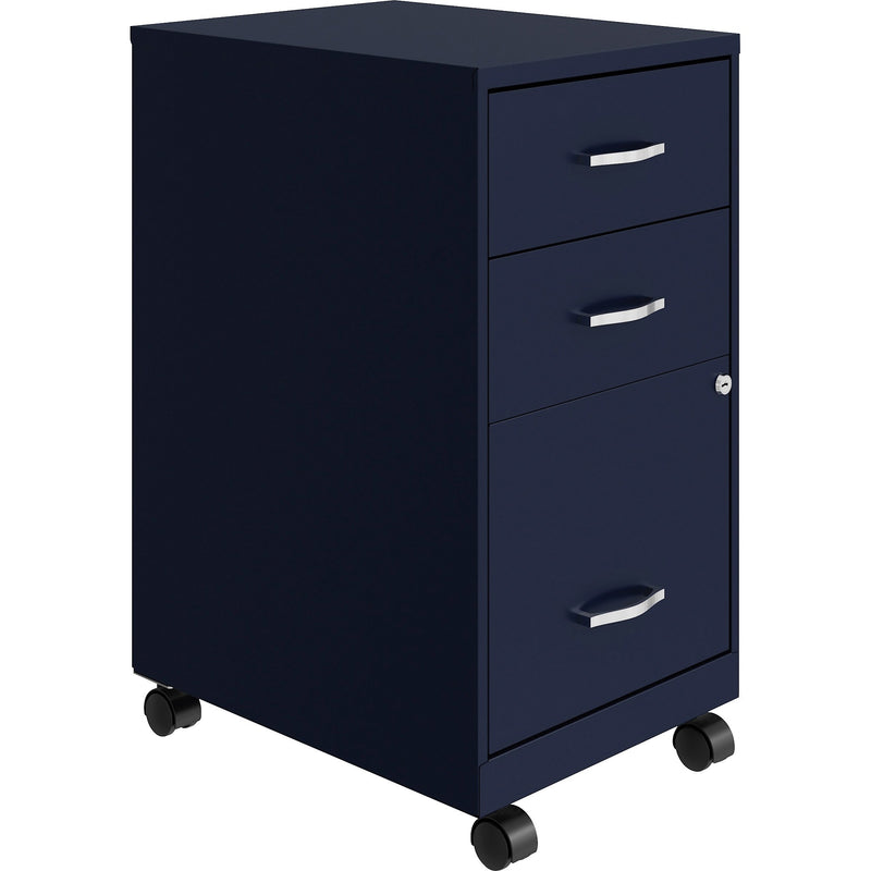 NuSparc 3-Drawer Organizer Metal File Cabinet, 14.2" Width x 18" Depth x 26.7" Height, Navy, Metal, Recycled (NPRVF318CMNY) Each