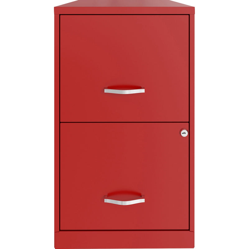 NuSparc 2 Drawer Vertical File Cabinet, 14.2" Width x 18" Depth x 24.5" Height, Red, Baked Enamel, Steel, Recycled (NPRVF218AARD) Each