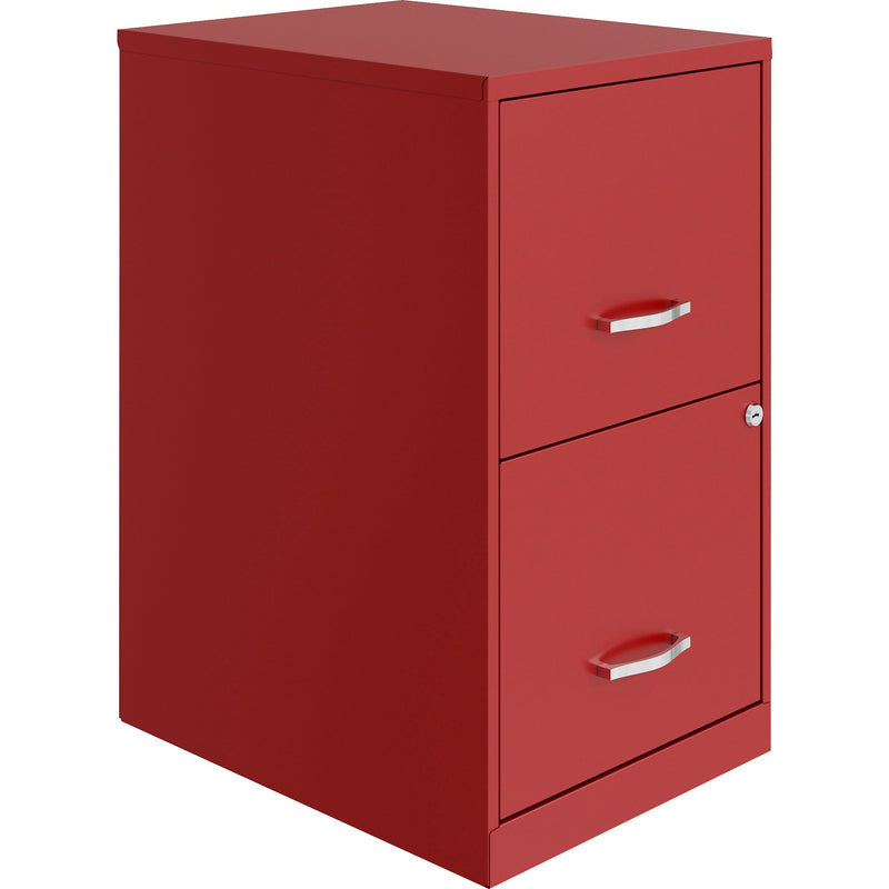 NuSparc 2 Drawer Vertical File Cabinet, 14.2" Width x 18" Depth x 24.5" Height, Red, Baked Enamel, Steel, Recycled (NPRVF218AARD) Each