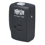 Tripp Lite Protect It! Portable Surge Protector, 2 AC Outlets, 1,050 J, Black (TRPTRAVLER100BT) Each