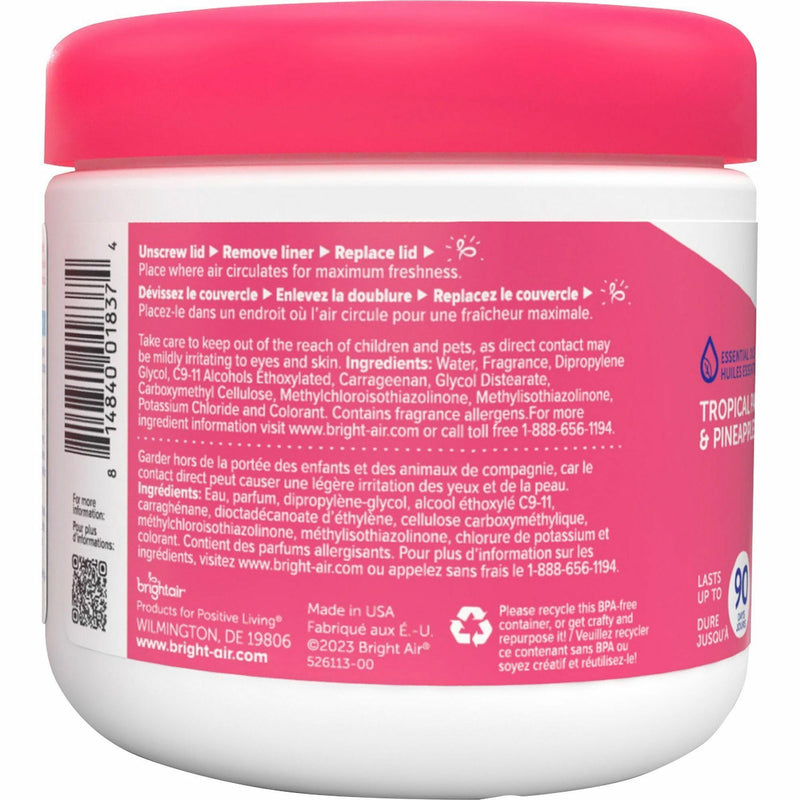 Bright Air Super Odor Eliminator Air Freshener, 14 fl oz (0.4 quart), Tropical Paradise & Pineapple, 6/Carton (BRI901076CT) Case of 6
