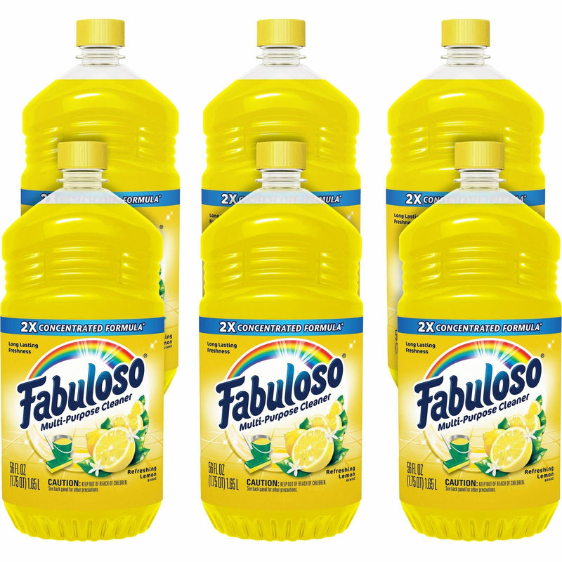 Fabuloso Multi-Purpose Cleaner Concentrate, 56 fl oz (1.8 quart), Refreshing Lemon Scent, 6/Carton (CPCMX06157ACT) Case of 6