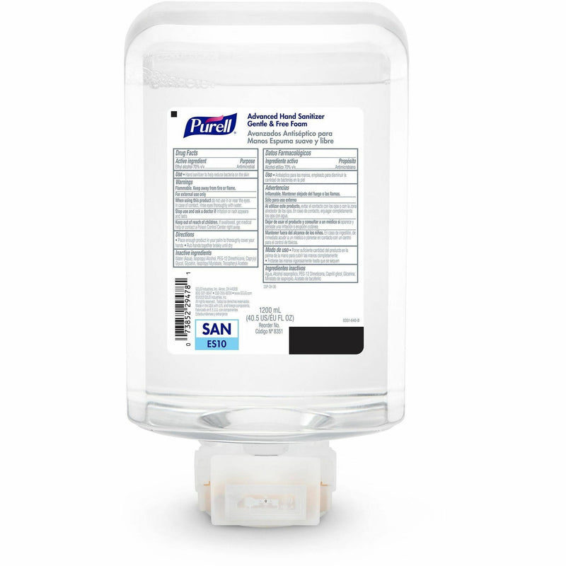 PURELL® 8351 Advanced Hand Sanitizer Foam Refill, 40.6 fl oz (1200 mL), 2/Carton (GOJ835102) Case of 2