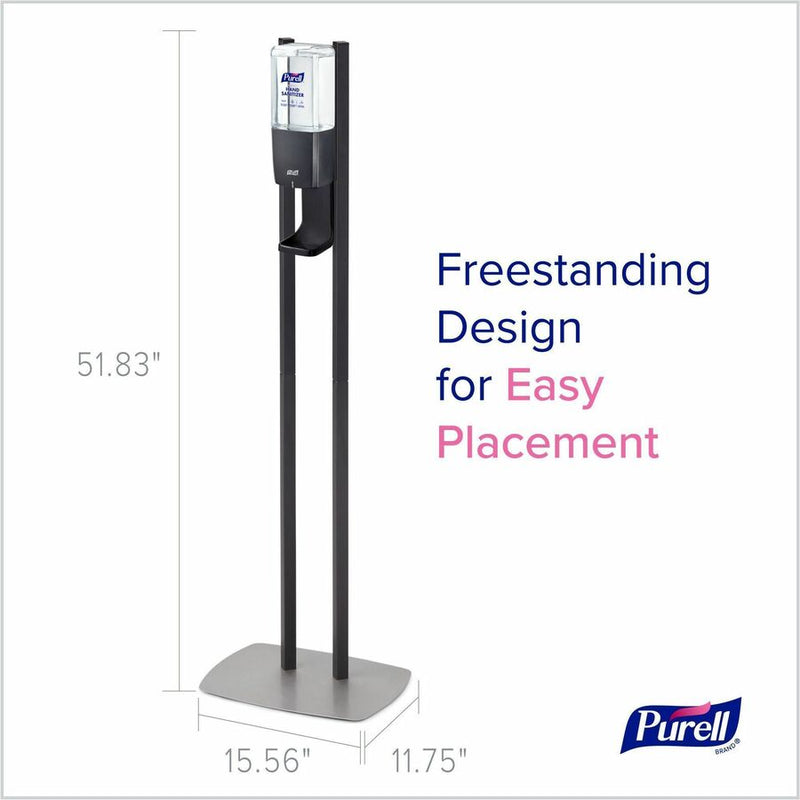 PURELL® ES10 Floor Stand with Automatic Dispenser, Graphite (GOJ8214DS) Each