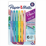 Paper Mate Flair Scented Markers, 0.7 mm Pen Point, Medium Marker Point, 6/Pack (PAP2178578) Pack of 6