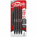 Sharpie S-Gel Pens, 0.7 mm Bold Pen Point, Metallic Black Ink, Metallic Black Barrel, 4/Pack (SAN2194703) Pack of 4