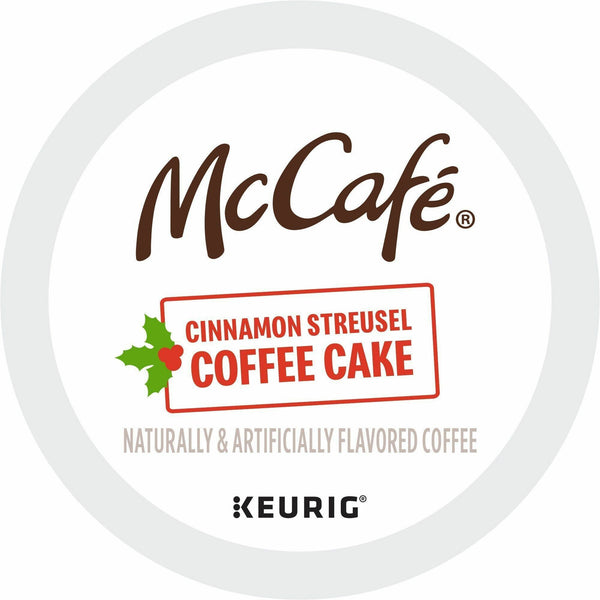 McCafe K-Cup Cinnamon Streusel Cake Coffee, Compatible with Keurig K-Cup Brewer, Light, 24/Box (GMT9190) Box of 24